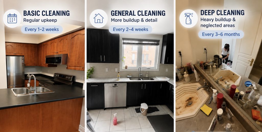 Basic vs General vs Deep Cleaning: What’s the Difference?