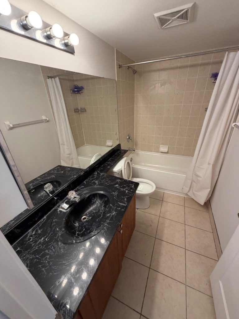 Clean bathroom after professional service