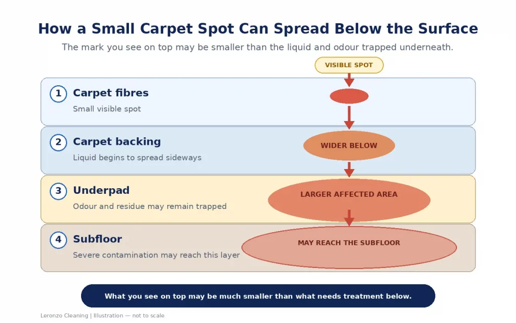 Pet contamination depth diagram